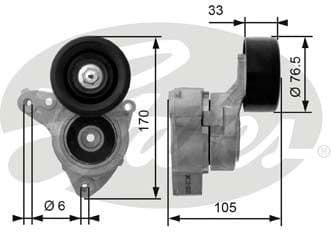 Belt Tensioner, V-ribbed belt DriveAlign™ T38421