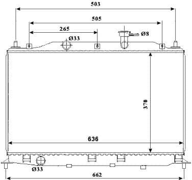 Radiator, engine cooling 53822
