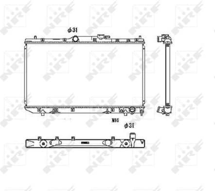 Radiator, engine cooling EASY FIT 53446