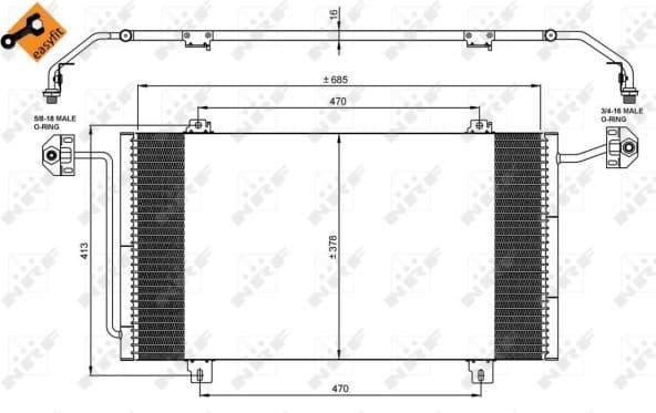 Condenser, air conditioning EASY FIT 35908 - image 2