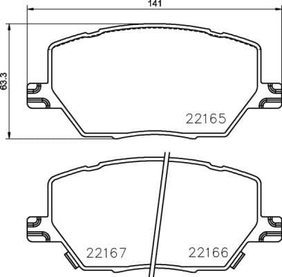 Brake Pad Set, disc brake PRIME LINE P23164