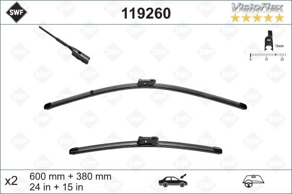 Wiper Blade DAS ORIGINAL SET 119260
