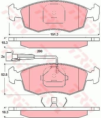 Brake Pad Set, disc brake GDB1341