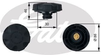 Cap, coolant tank RC248