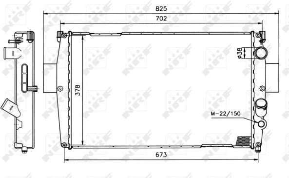 Radiator, engine cooling 51538