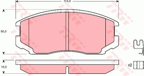 Brake Pad Set, disc brake COTEC GDB3214