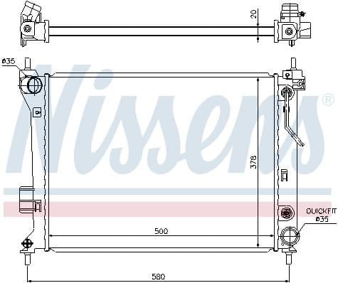 Radiator, engine cooling ** FIRST FIT ** 67548 - image 2