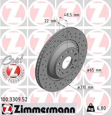 Brake Disc SPORT BRAKE DISC Z 100.3309.52