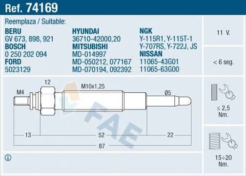 Glow Plug 74169