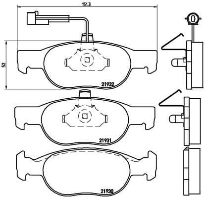 Brake Pad Set, disc brake PRIME LINE P23057
