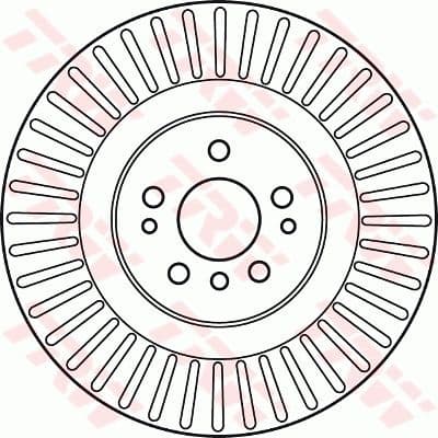 Brake Disc TRW SINGLE DF6013S - image 2