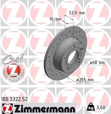 Brake Disc SPORT BRAKE DISC Z 100.3322.52