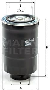 Fuel Filter WK940/6X - image 2