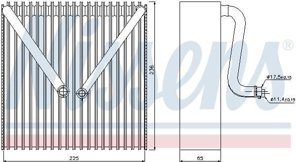 Evaporator, air conditioning 92191