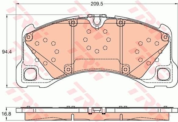 Brake Pad Set, disc brake GDB2052