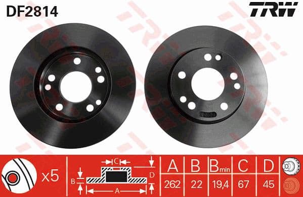 Brake Disc DF2814