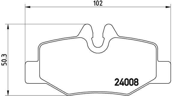 Brake pads rear, Top Quality P50051