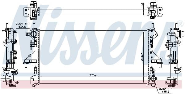 Radiator, engine cooling 63568