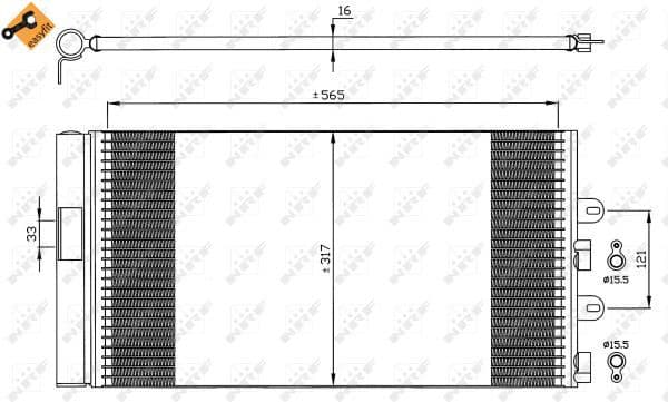 Condenser, air conditioning EASY FIT 35606