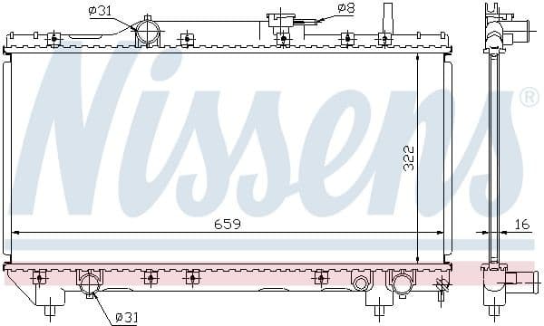 Radiator, engine cooling ** FIRST FIT ** 64838A