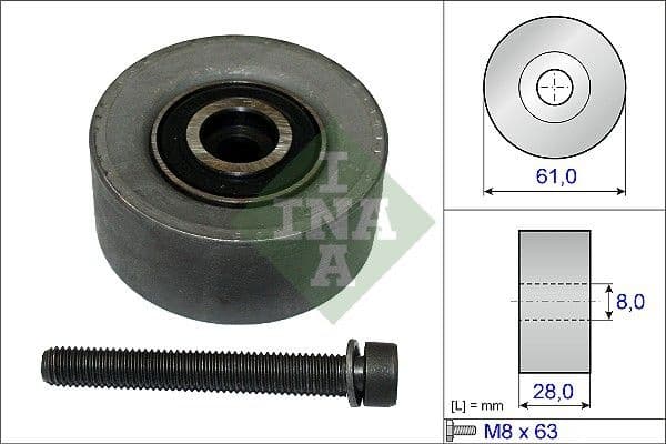 Deflection Pulley/Guide Pulley, timing belt 532047210