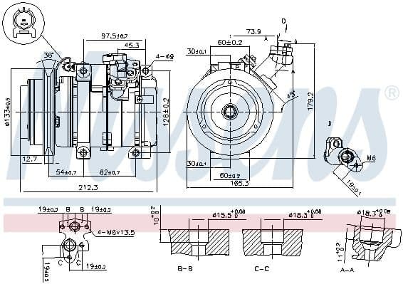 Compressor, air conditioning ** FIRST FIT ** 89312