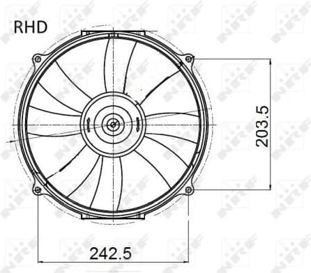 Fan, engine cooling 47045