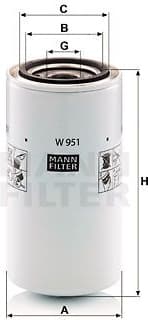 Oil Filter W951