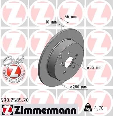 Brake Disc COAT Z 590.2585.20