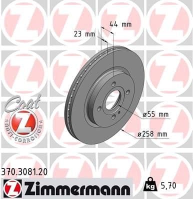 Brake Disc COAT Z 370.3081.20
