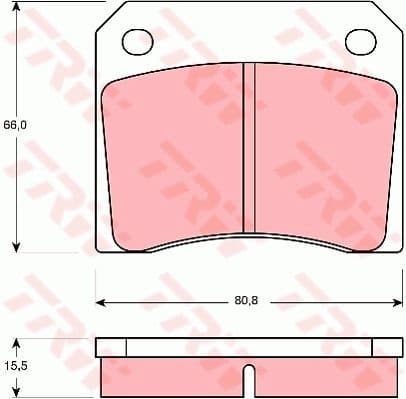 Brake Pad Set, disc brake COTEC GDB557