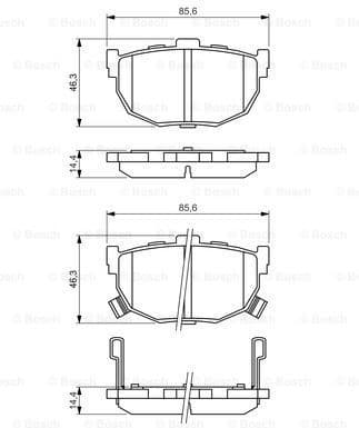Brake Pad Set, disc brake 0986424418 - image 7