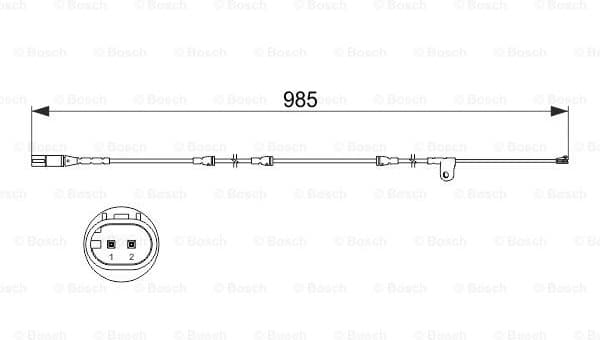Warning Contact, brake pad wear 1987473520
