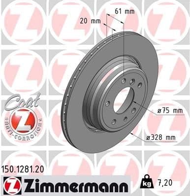Brake Disc COAT Z 150.1281.20
