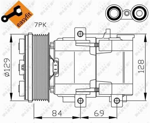 Compressor, air conditioning EASY FIT 32447