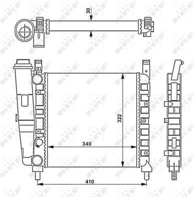 Radiator, engine cooling 58730