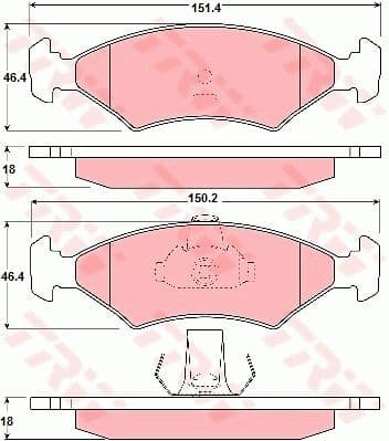 Brake Pad Set, disc brake GDB1222
