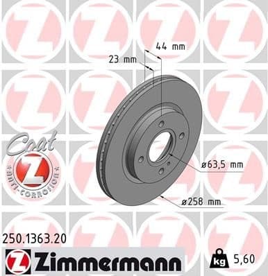 Brake Disc COAT Z 250.1363.20