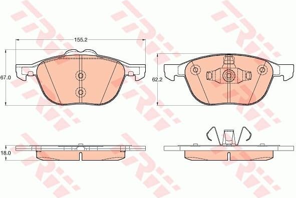 Brake Pad Set, disc brake GDB2043