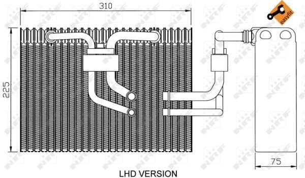 Evaporator, air conditioning EASY FIT 36100