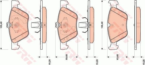 Brake Pad Set, disc brake GDB1815