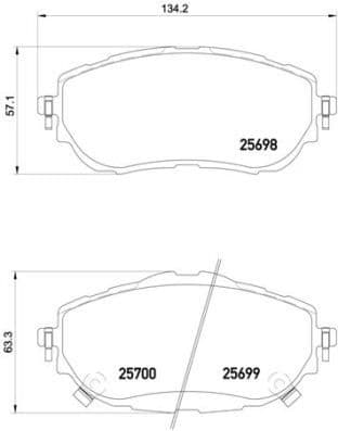 Brake pads front, Top Quality P83150