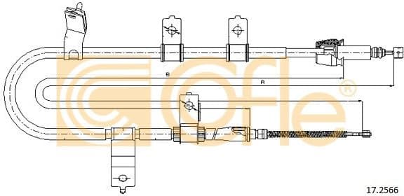 Cable Pull, parking brake 17.2566