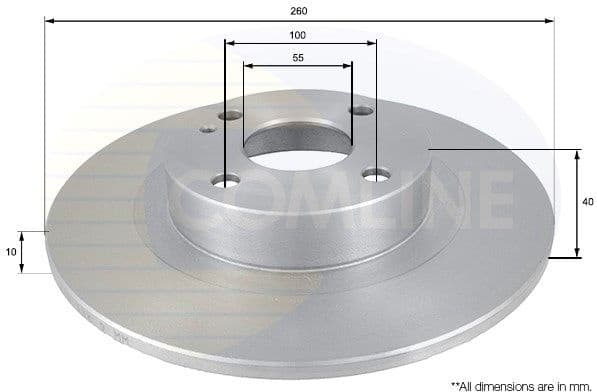 Brake disc, 1pcs REAR ADC0438
