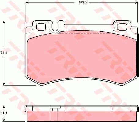 Brake Pad Set, disc brake COTEC GDB1544