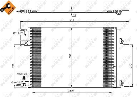 Condenser, air conditioning EASY FIT 35918