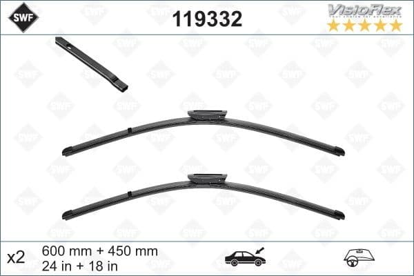 Wiper Blade DAS ORIGINAL SET 119332