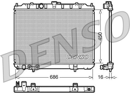 Radiator, engine cooling DRM46005