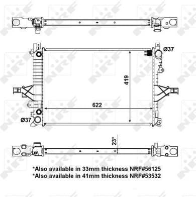 Radiator, engine cooling EASY FIT 53946