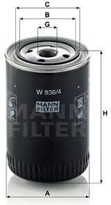 Filter, operating hydraulics W936/4